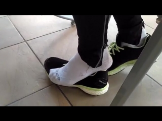 video stinky smelly white gym socks footplay sex