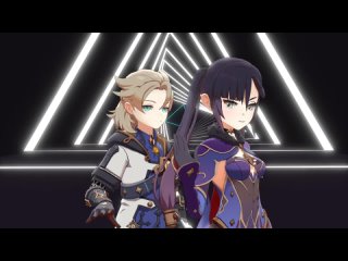 video альбедо x мона troublemaker genshin impact mmd sex