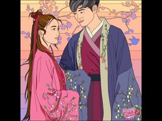 video coloring японские влюблённые юноша и девушка в кимоно japanese lovers young man and girl in kimono sex