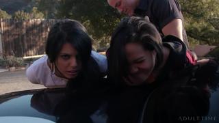video gina valentina honey gold girl under arrest double team a cop cock sex