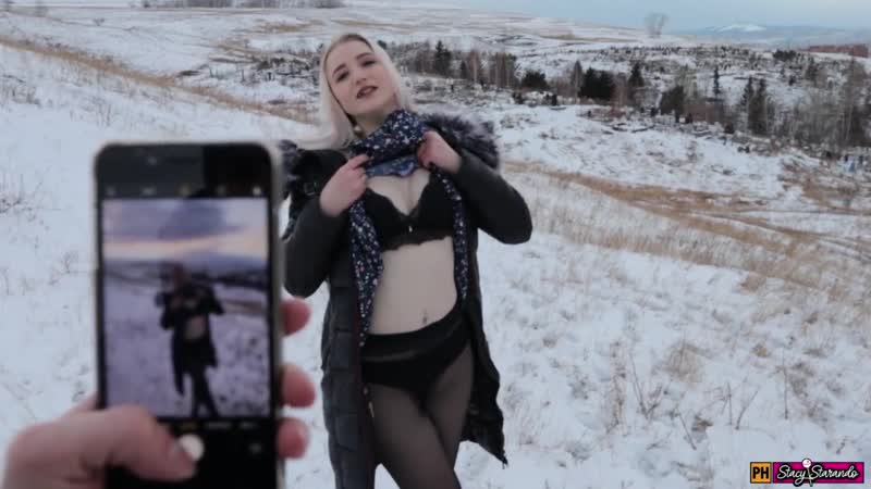 video секс с молодой русской девушкой зимой на улице sex