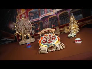 video музыкальная карусель tilt a whirl с подсветкой от robotime sex