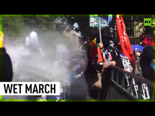 video indigenous chileans soaked by water cannons at columbus day march sex