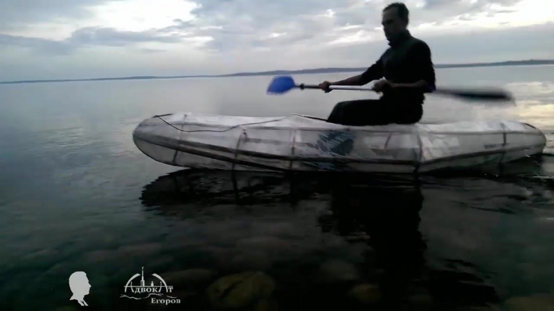 video самодельная прозрачная байдарка из веток и пленки homemade stretch wrap kayak sex