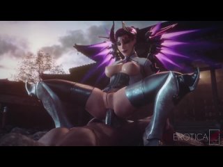 video 3d pono overwatch мёрси скачет на члене и страстно стонет sex