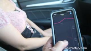 video remote control toy vibrator in shopping centre with public sex sex