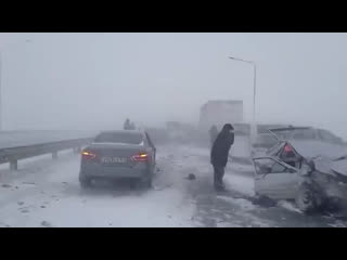 video в башкирии из за снегопада произошла массовое дтп sex