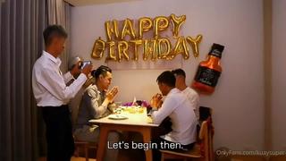video thai gay threesome birthday party sex