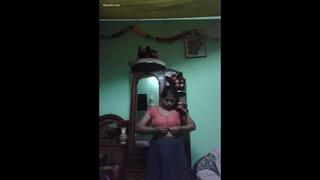 video desi indian sexy housewife hindu whore strip nude saree on live video call for boyfriend cheating adultery blouse sex