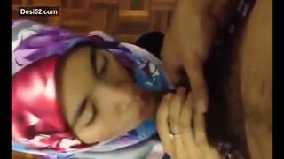 video young cute hijab wearing asian muslim cumslut sucking dick blowjob eating drinking sperm mouthfuck cum swallow sex