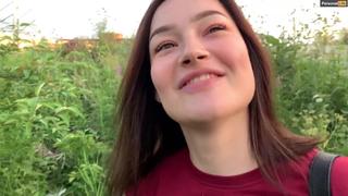 video public outdoor blowjob with creampie from shy teen girl in the bushes sex