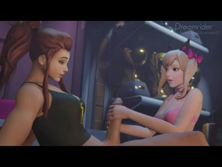video овервотч 3д хентай анимация overwatch hentai porn 3d два помощника фута бриджит всадница снов наблюдение sex
