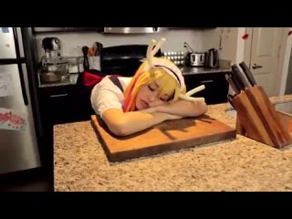 video порно косплэй по аниме дракон горничная sex