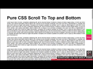video pure css scroll to top and bottom css smooth scrolling effect sex