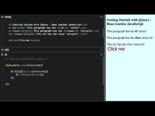 video getting started with jquery tutorial beau teaches javascript sex