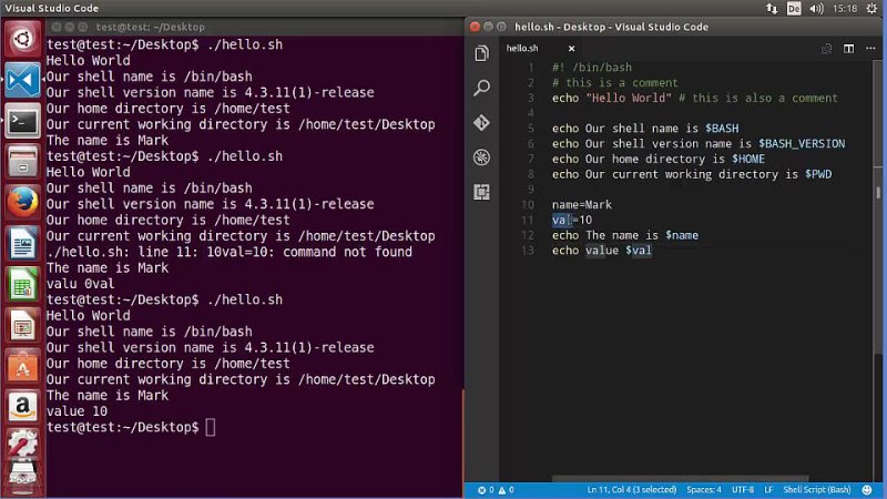 video shell scripting tutorial for beginners 2 using variables and comments sex