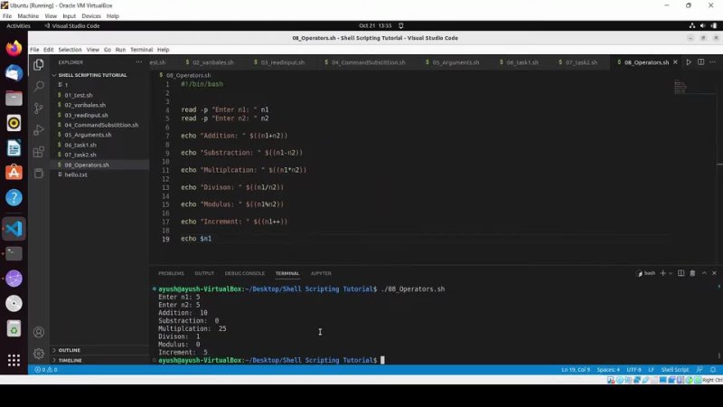 video basic operators in shell scripting shell scripting tutorial for beginners sex