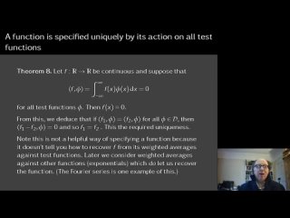 video integral transforms lecture 2 test functions and actions oxford mathematics 2nd yr student lecture sex