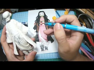 video 初心者向け講座鬼滅の刃竈門禰豆子のフィギュアを作ってみた粘土the making of nezuko figure kimetsu no yaiba sex