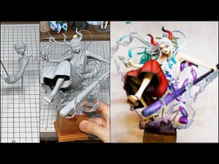 video ワンピースヤマトのフィギュアを作ってみた粘土how to make a figure of yamato onepiece sex