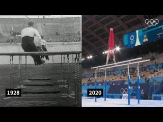 video олимпийская гимнастика параллельные брусья 1928 vs 2020 sex