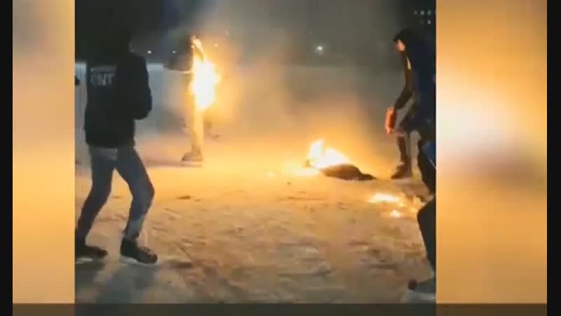 video молодые обливают бензином и поджигают sex