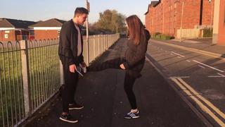 video german girl kicks balls ballbusting удар по яйцам sex