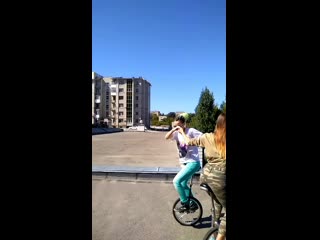 video чудесная тренироа с лерочкой начинающей унициклисткой sex