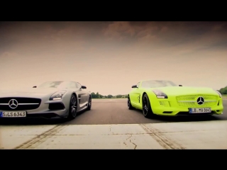 video первый в мире электрический суперкар sls amg в top gear sex