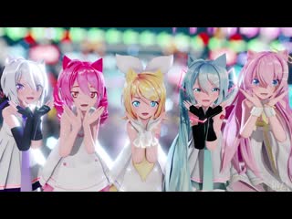 video mmd 気まぐれメルシィ sour式初音ミク 巡音ルカ 鏡音リン 弱音ハク 重音テト ep 04 pv sex