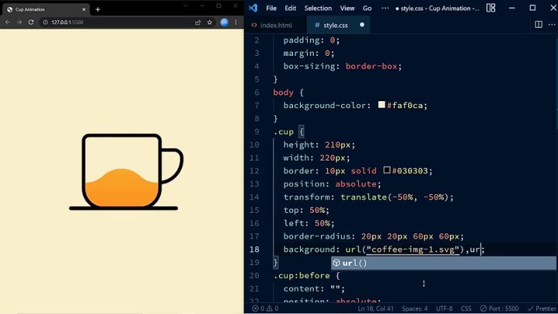 video css cup animation css animation tutorial sex
