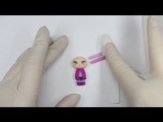 video кулон чиби девочка полимерная глина мастер класс polymer clay tutorial chibi sex