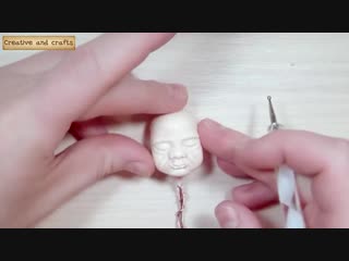 video полимерная глина малыш скульптинг лица polymer clay baby face sculpting sex